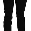 Acht Chic High Waist Cropped Black Jeans