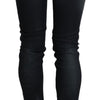 Acht Elegant Low Waist Skinny Black Jeans