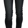 Acht Elegant Low Waist Skinny Black Jeans