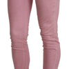 Acht Chic Pink Mid Waist Skinny Jeans