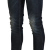 Acht Chic Dark Blue Skinny Cropped Jeans