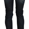 Acht Chic Dark Blue Skinny Cropped Jeans