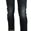 Acht Chic Dark Blue Skinny Cropped Jeans