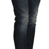 Acht Chic Dark Blue Skinny Cropped Jeans