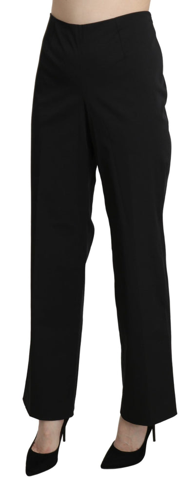 BENCIVENGA Elegant High Waist Straight Black Pants