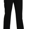 BENCIVENGA Elegant Black High Waist Straight Pants