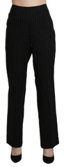 Elegant High Waist Black Pants