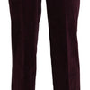 BENCIVENGA Elegant High Waist Straight Purple Pants