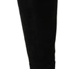 Dolce & Gabbana Elegant Black Suede Knee High Boots