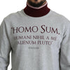 Dolce & Gabbana Elegant Gray Turtleneck Latin Motif Pullover