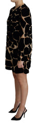 Dolce & Gabbana Chic Giraffe Print Shift Mini Dress