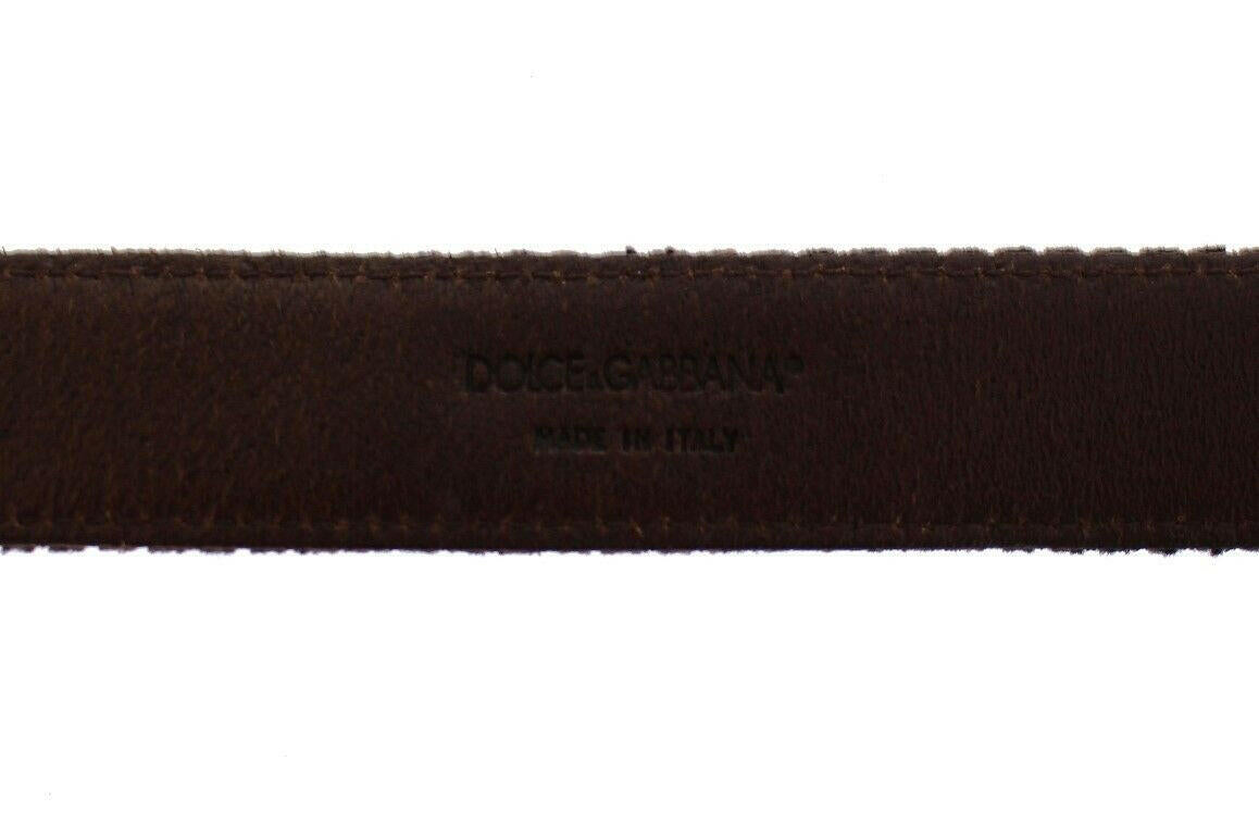 Dolce & Gabbana Elegant Leather-Cotton Fusion Men's Belt