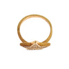 Nialaya Elegant Gold-Plated Sterling Silver Ring with CZ Crystals