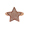 Nialaya Dazzling Pink Gold Plated Sterling Silver CZ Ring