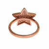 Nialaya Dazzling Pink Gold Plated Sterling Silver CZ Ring