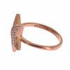 Nialaya Dazzling Pink Gold Plated Sterling Silver CZ Ring