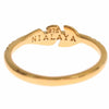 Nialaya Elegant Gold Plated Sterling Silver CZ Ring