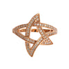 Nialaya Pink Gold Plated Silver CZ Crystal Ring