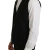 Dolce & Gabbana Elegant Black Formal Wool Blend Vest