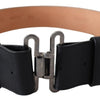 Ermanno Scervino Chic Leather Adjustable Black Belt