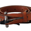 Scervino Street Elegant Leather Waist Belt in Brown