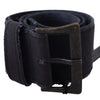 Ermanno Scervino Elegant Black Leather Classic Belt