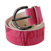 John Galliano Elegant Pink Leather Fashion Belt