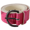 John Galliano Elegant Pink Leather Fashion Belt