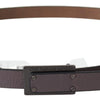 Costume National Elegant Dark Brown Leather Belt