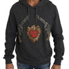 Dolce & Gabbana Gray Crystal Heart Gun Motif Sweater