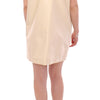 Andrea Incontri Elegant Beige Shift Sleeveless Dress