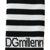 Dolce & Gabbana Elegant Black & White Wool Blend Wrist Wrap