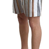 Dolce & Gabbana Elegant White Multicolor Swim Shorts