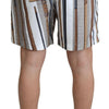 Dolce & Gabbana Elegant White Multicolor Swim Shorts