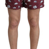 Dolce & Gabbana Maroon Elegance Men's Swimming Trunks