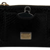 Dolce & Gabbana Elegant Python Pattern Leather Wristlet Wallet