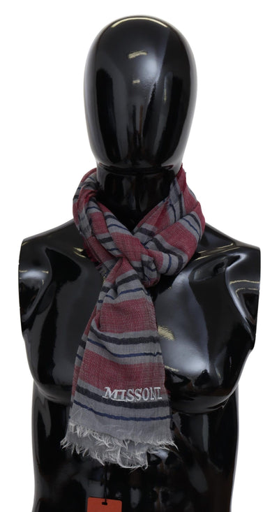 Missoni Elegant Multicolor Striped Wool Scarf