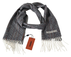 Elegant Unisex Cashmere Scarf with Signature Pattern