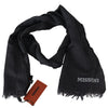 Missoni Elegant Black Wool Fringed Scarf