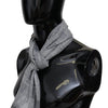 Missoni Chic Unisex Gray Wool Scarf with Logo Embroidery