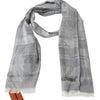 Missoni Chic Unisex Gray Wool Scarf with Logo Embroidery