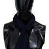 Missoni Elegant Blue Wool Scarf with Embroidered Logo