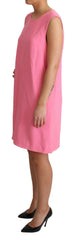 Dolce & Gabbana Elegant Pink Shift Knee Length Dress