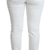 Dolce & Gabbana Chic White Mid Waist Designer Jeans