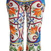 Dolce & Gabbana Majolica High Waist Cropped Trousers