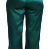 Dolce & Gabbana Exquisite Silk Pajama Trousers in Lush Green