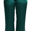 Dolce & Gabbana Exquisite Silk Pajama Trousers in Lush Green