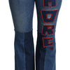 Dolce & Gabbana Elegant Boot Cut Denim Jeans with Amore Patch