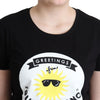 Chic Moschino Cotton Tee with Milano Print