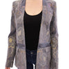 Roberto Fragata Chic Silk Floral One-Button Blazer